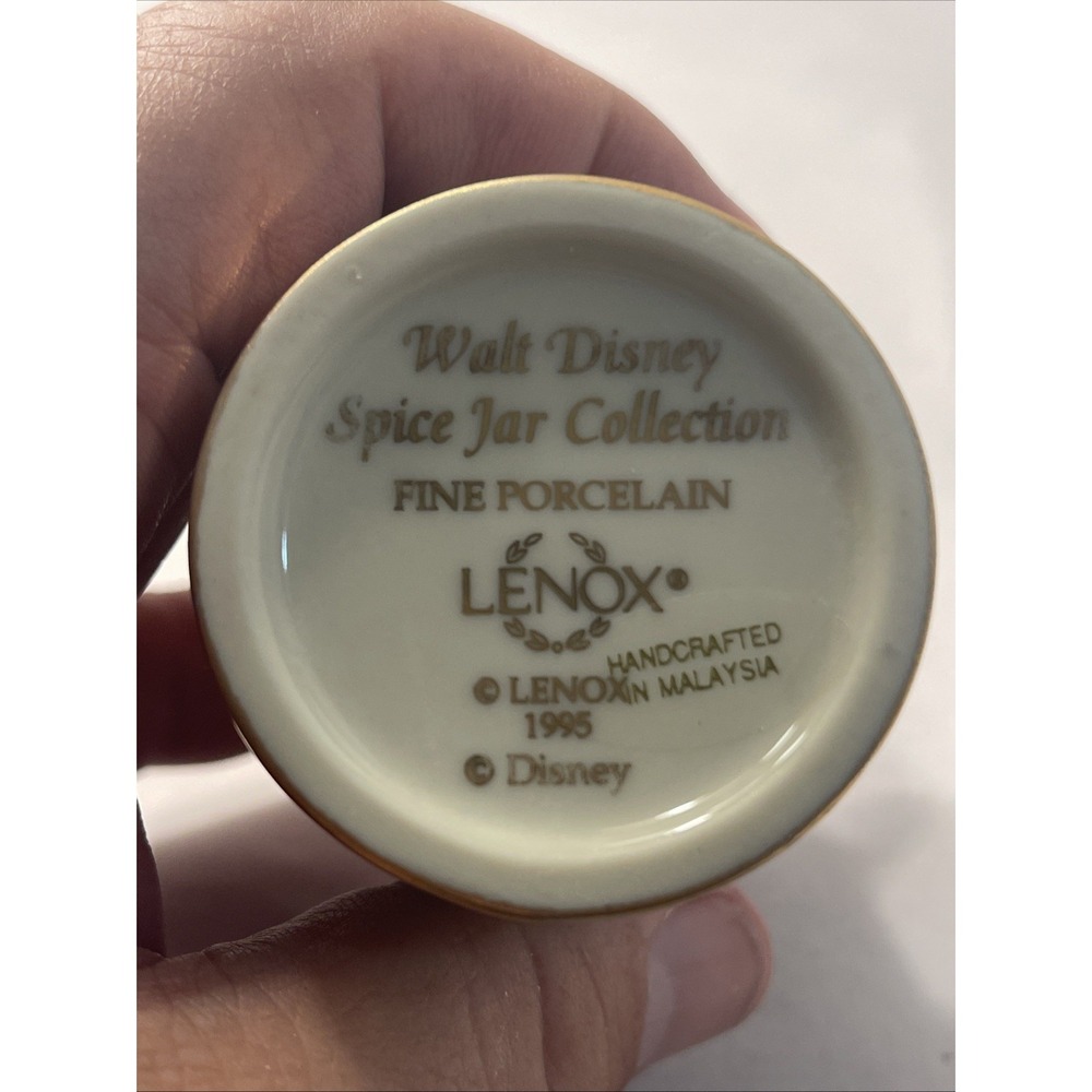 Walt Disney Spice Jar Collection Donald Duck Tarragon Jar 1995 Lenox Porcelain - Picture 10 of 15